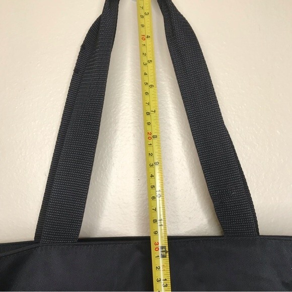 Walt Disney World Embroidered Mickey Mouse Head Outline Black Tote Bag Top Zip - Picture 11 of 15